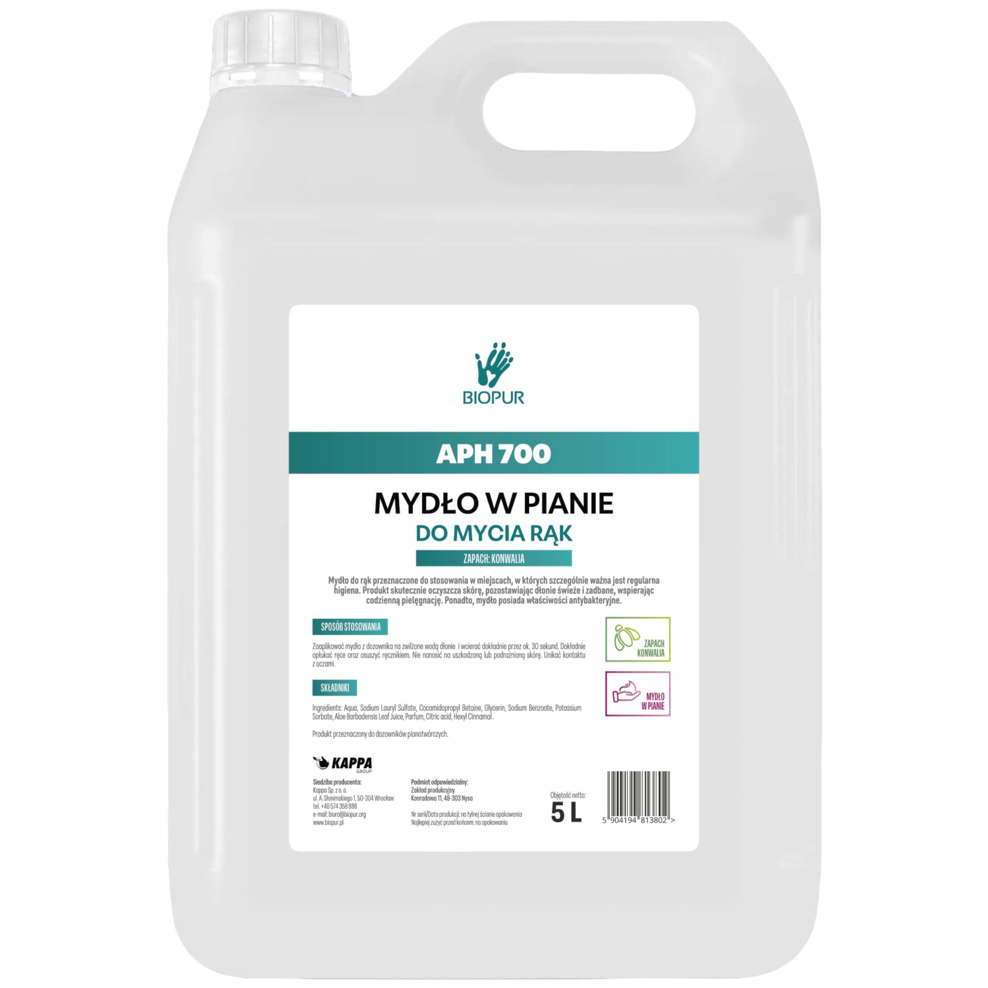 mydlo-w-pianie-biopur-aph-700-konwalia-5-l Mydło w pianie APH Konwalia